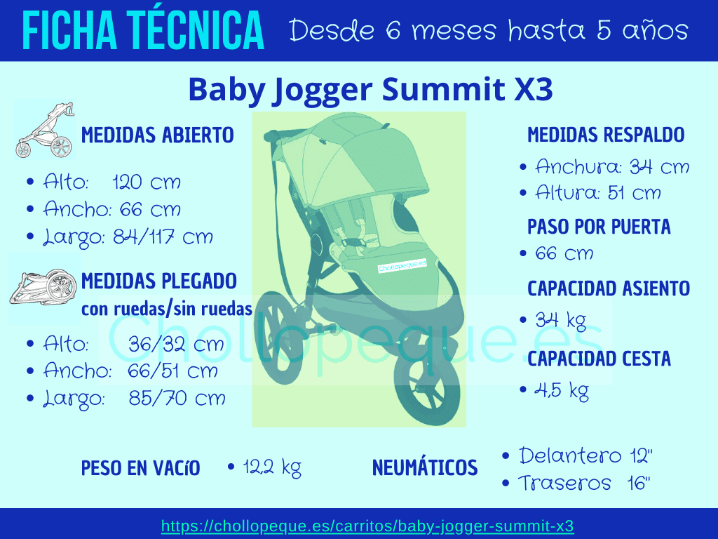 Especificaciones Babby Jogger Summit X3